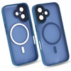 Etui do iPhone 16 niebieski mat MagSafe case plecki pokrowiec ochrona