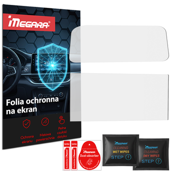 Folia do Volkswagen VW Golf 8 VIII 2021 - 2024 zegary + radio 8.25" MATOWA