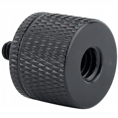 Adapter tuleja redukcja 1/4" na M4 statywowa aluminiowa czarna 20 mm