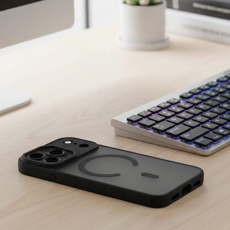 2x Folia ochronna do iPhone 17 Pro MATOWA + MagSafe ETUI czarne TPU