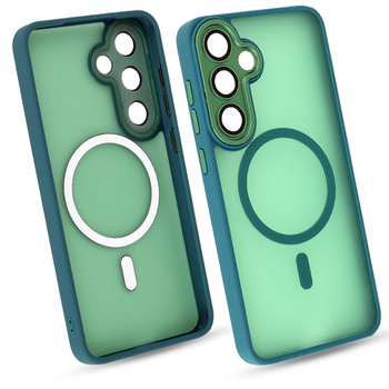 Etui do Galaxy S25 PLUS zielony mat MagSafe case plecki pokrowiec ochrona