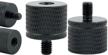 Adapter tuleja redukcja 1/4" na M5 statywowa aluminiowa czarna 20 mm