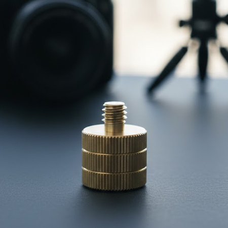 Adapter 3/8" żeński na 1/4" męski przejściówka mosiądz do kamer statywów