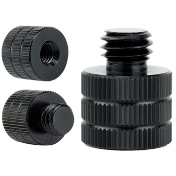 Adapter 1/4" żeński na 3/8" męski przejściówka aluminiowa do kamer statywów