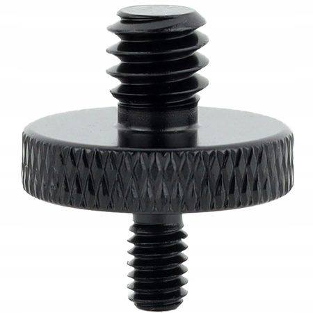 Adapter śruba redukcja 1/4" na M4 statywowa aluminiowa czarna 18 mm