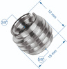 Adapter tuleja redukcja statywowa 3/8" żeński na 5/8" męski aluminium 12 mm