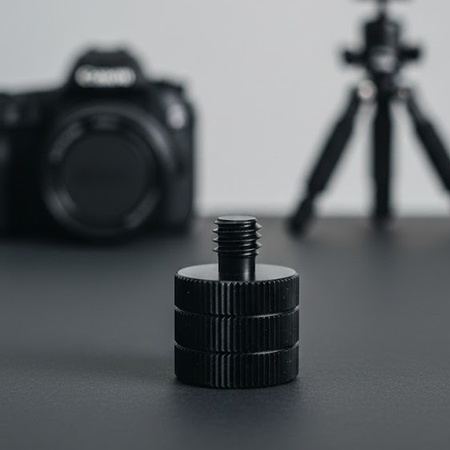 Adapter 3/8" żeński na 1/4" męski przejściówka aluminiowa do kamer statywów