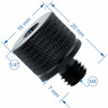 Adapter tuleja redukcja 1/4" na M8 statywowa aluminiowa czarna 20 mm