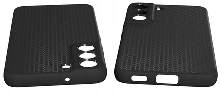 Etui do SAMSUNG GALAXY S22 silikonowe matowe z ochroną aparatu czarne TPU