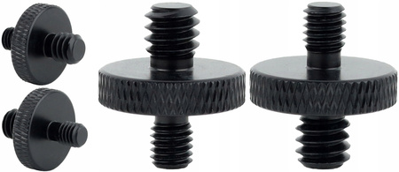 Adapter śruba redukcja 1/4" na M5 statywowa aluminiowa czarna 18 mm