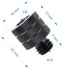 Adapter M8 żeński na M10 męski przejściówka aluminiowa do kamer statywów