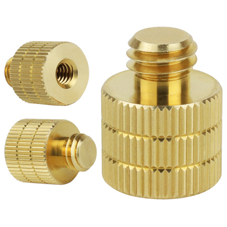Adapter 1/4" żeński na 3/8" męski mosiądz przejściówka do kamer statywów