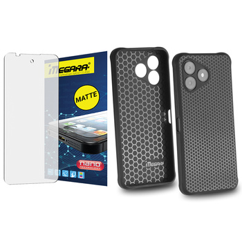 MATOWE Szkło hybrydowe do HAMMER BLADE VA 5G - 6.56" + ETUI czarne TPU