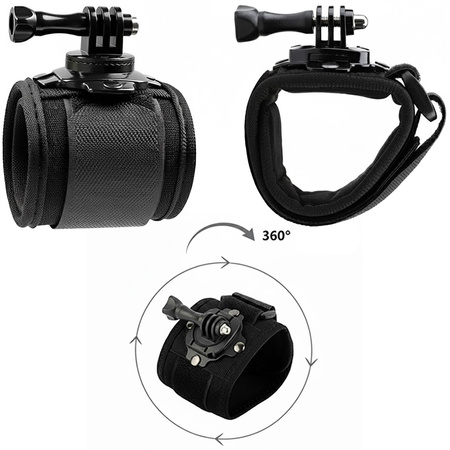 Opaska uchwyt na nadgarstek rękę do GoPro Hero DJI Action 360 regulowana