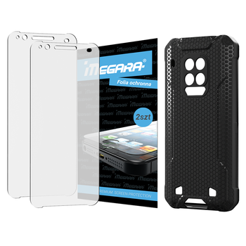 Folia do HAMMER CONSTRUCTION - 6 cali ochronna + ETUI silikonowe czarne TPU