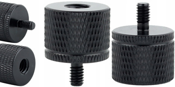 Adapter tuleja redukcja 1/4" na M4 statywowa aluminiowa czarna 20 mm