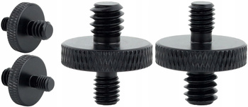 Adapter śruba redukcja 1/4" na M5 statywowa aluminiowa czarna 18 mm