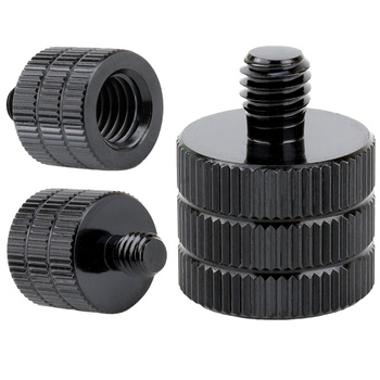 Adapter 3/8" żeński na M6 męski przejściówka aluminiowa do kamer statywów