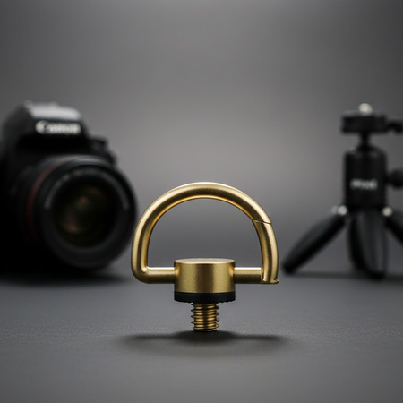 Śruba 1/4" z uchem karabińczyk D-ring do aparatów kamer pasków foto-video