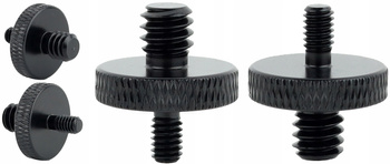 Adapter śruba redukcja 1/4" na M4 statywowa aluminiowa czarna 18 mm