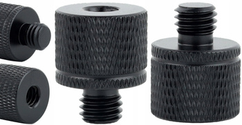 Adapter tuleja redukcja 1/4" na M8 statywowa aluminiowa czarna 20 mm