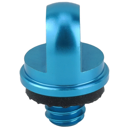 Śruba statywowa 1/4" z uszczelką uchem do paska smyczy linki aluminiowa