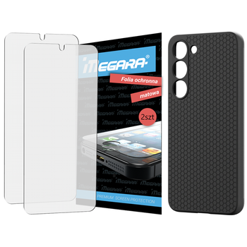 Folia do SAMSUNG GALAXY S23 ochronna MATOWA + ETUI silikonowe TPU