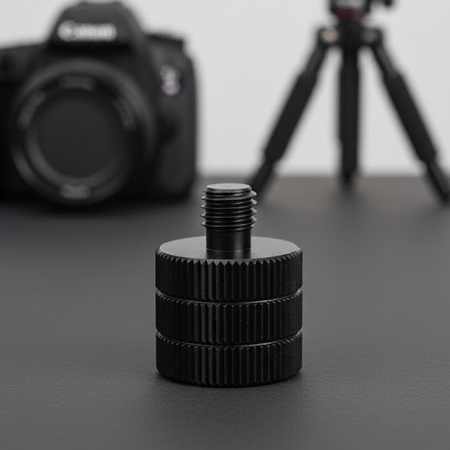 Adapter 3/8" żeński na M6 męski przejściówka aluminiowa do kamer statywów