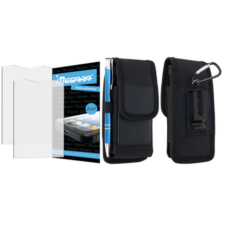 Folia ochronna do HAMMER HORIZON LTE + ETUI Futerał na pasek kabura klips