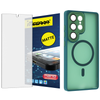 Szkło hybrydowe do Samsung Galaxy S25 Ultra MATOWE + MegaSafe ETUI zielone