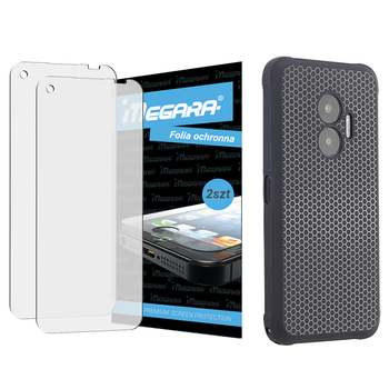 Folia do HAMMER BLADE V 5G - 6.59" ochronna + ETUI silikonowe czarne TPU