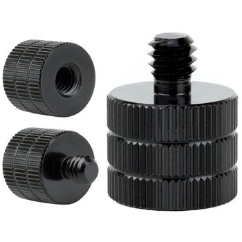 Adapter M6 żeński na 1/4" męski przejściówka aluminiowa do kamer statywów