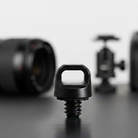 Śruba statywowa 1/4" z uszczelką szerokim uchem do paska smyczy linki