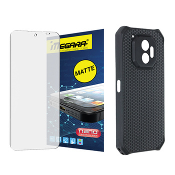 Szkło hybrydowe do HAMMER ENERGY X2 - 6.1" MATOWE ochronne + ETUI TPU