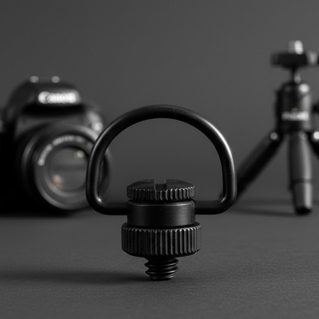Śruba 1/4" z uchem D-Ring do statywu, aparatu i pasków linek obrotowa