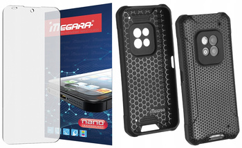 Szkło hybrydowe + etui ochronne MEGARA do HAMMER CONSTRUCTION 2 5G obudowa