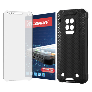 Szkło hybrydowe do HAMMER CONSTRUCTION - 6 cali + ETUI silikonowe czarne TPU