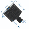 Adapter tuleja redukcja 1/4" na M6 statywowa czarna do statywu 20mm