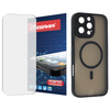 Szkło hybrydowe do iPhone 16 Pro + MagSafe ETUI czarne TPU