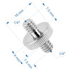 Adapter 1/4" męski na 1/4" męski przejściówka stal do kamer statywów