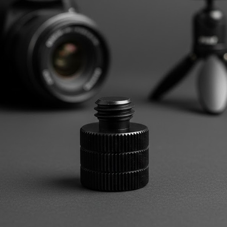 Adapter M12 żeński na 3/8" męski przejściówka aluminiowa do kamer statywów