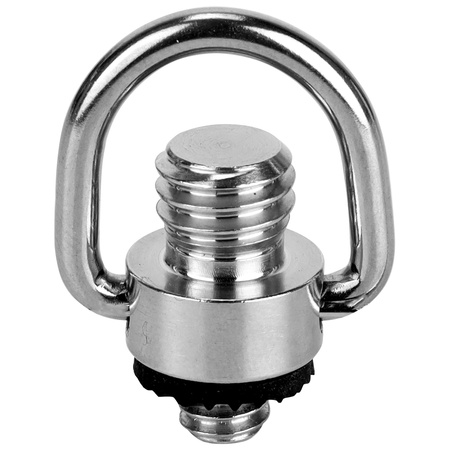 Adapter 1/4" męski na 3/8" męski z uchem D-Ring stal do kamer i foto-video