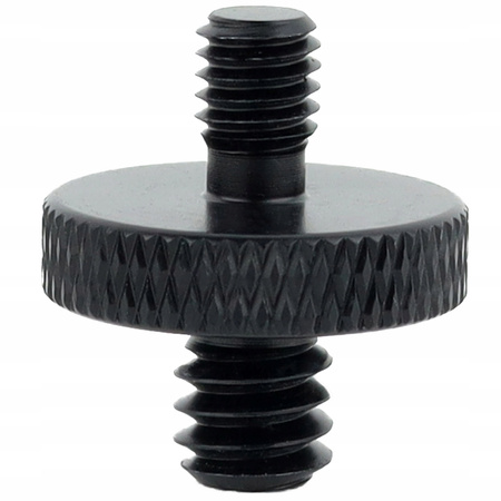 Adapter śruba redukcja 1/4" na M5 statywowa aluminiowa czarna 18 mm