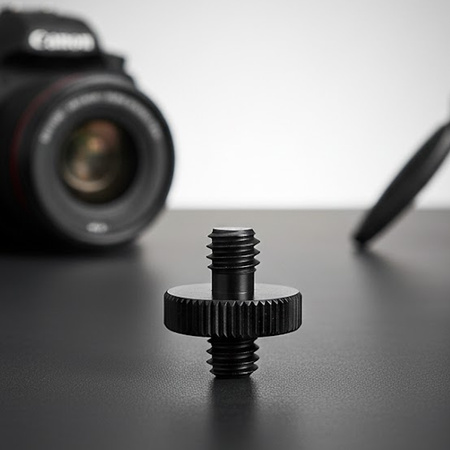 Adapter 1/4" męski na 1/4" męski przejściówka aluminiowa do kamer statywów