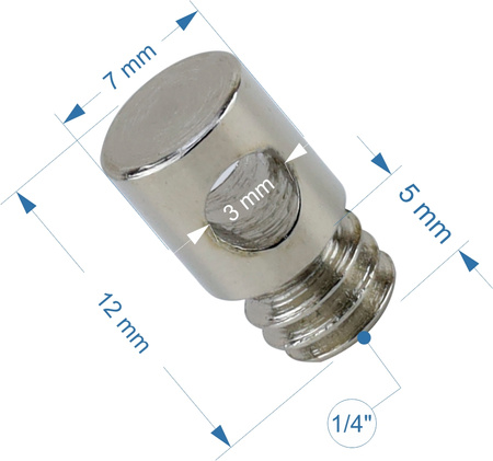 Śruba 1/4" z oczkiem na pasek smyczy linki do kamer i akcesoriów foto-video
