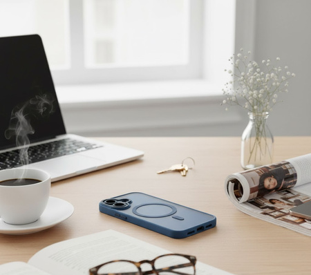 2x Folia ochronna do iPhone 17 + MagSafe ETUI niebieskie TPU