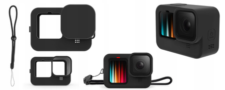 Szkło hybrydowe 3szt. + etui smycz osłona GOPRO 10