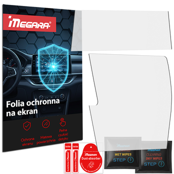 Folia do Renault Megane E-Tech 2022 - 2025 na radio 12" + zegary - MATOWA