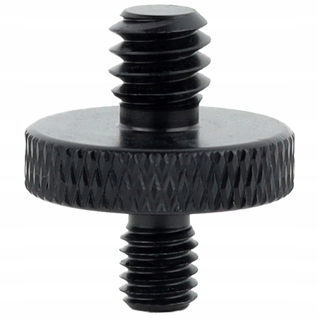 Adapter śruba redukcja 1/4" na M5 statywowa aluminiowa czarna 18 mm