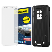 MATOWE Szkło hybrydowe do HAMMER CONSTRUCTION - 6 cali + ETUI czarne TPU